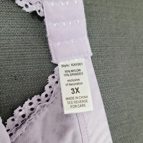 * garter belt 3X women's plus size floral lace 42" with stretch purpleb - Picture 6 of 9